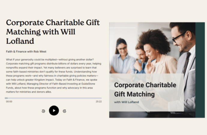Corporate Charitable Gift Matching with Will Lofland podcast
